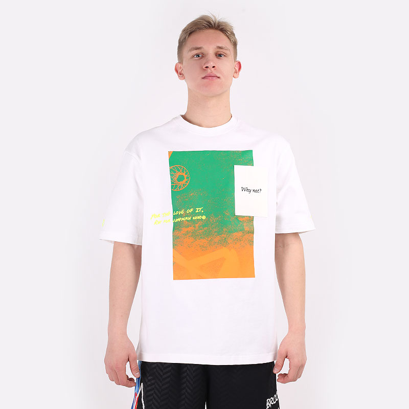 мужская белая футболка Jordan Why Not? Short-Sleeve T-Shirt DC3247-100 - цена, описание, фото 3